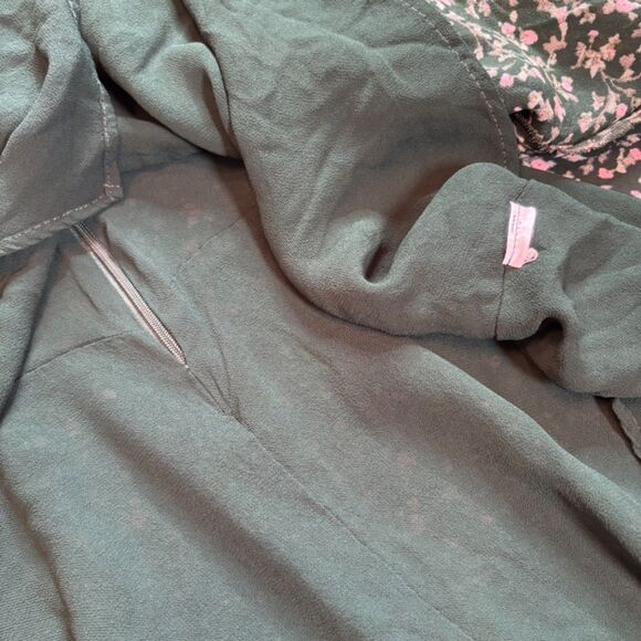 Reformation Parish Dress Coriander Green Asymmetrical Dress Green Size 12 - Picture 8 of 9